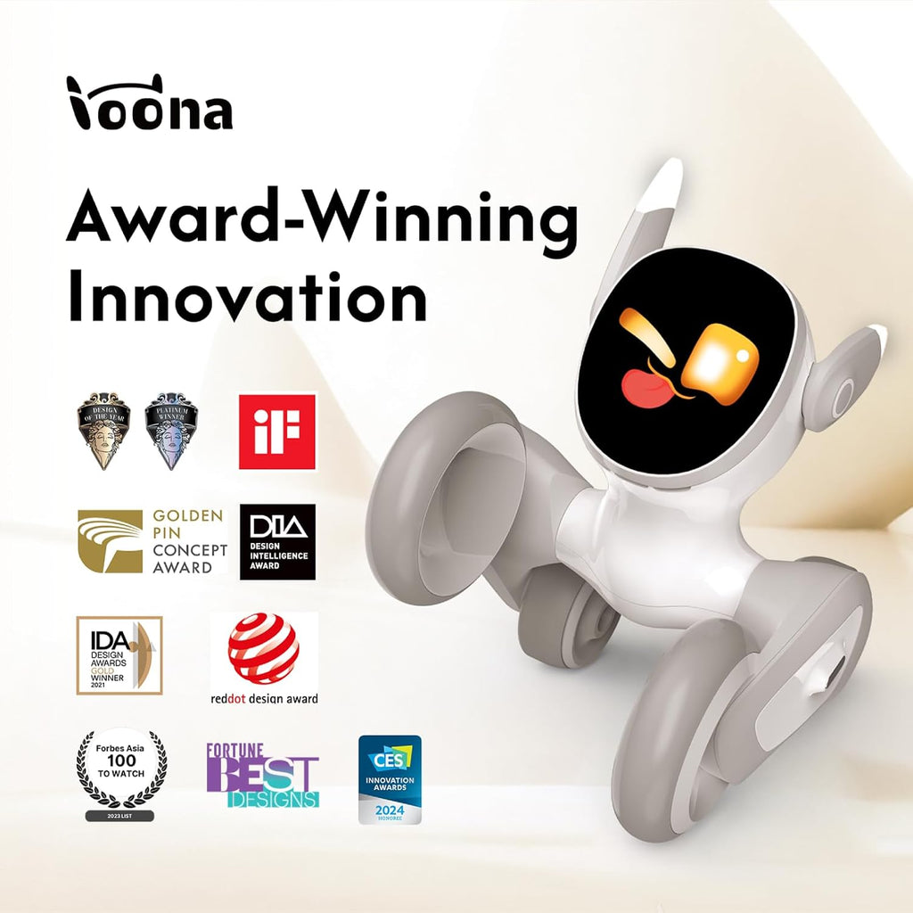 Loona Robot Pet Dog ChatGPT-4o Smart AI-Powered Companion Voice & Gesture Control. Real-Time Interaction Robotics Toys for Kids. Home Monitoring - Includes Charging Dock