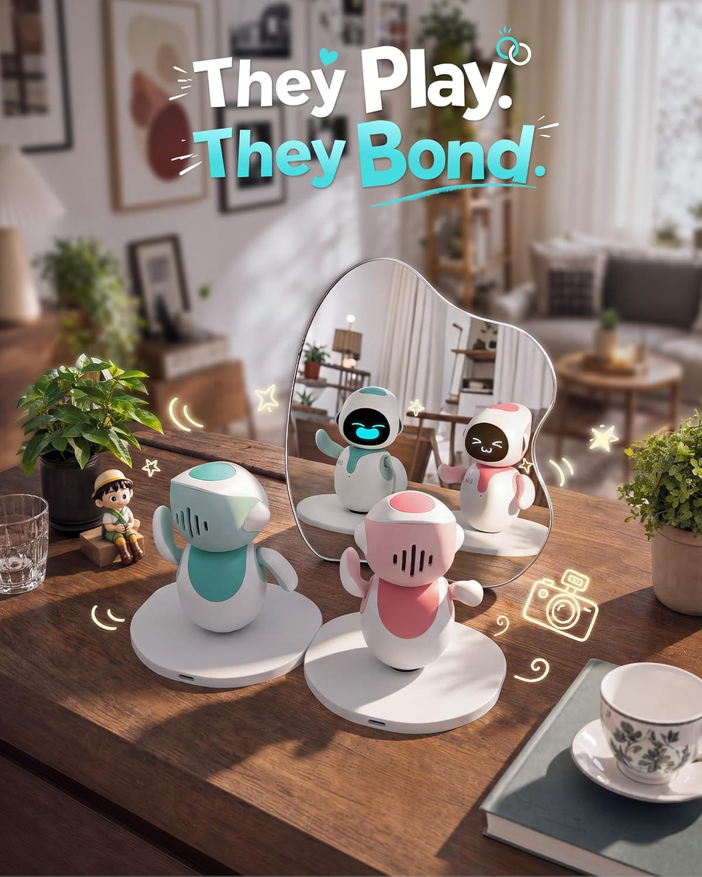 ENERGIZE LAB Eilik –Your Desktop Companion Full of Personality with Expressive Animations & Reactions. Touch-Responsive Play. Mini Games. Robot for Adults & Kids