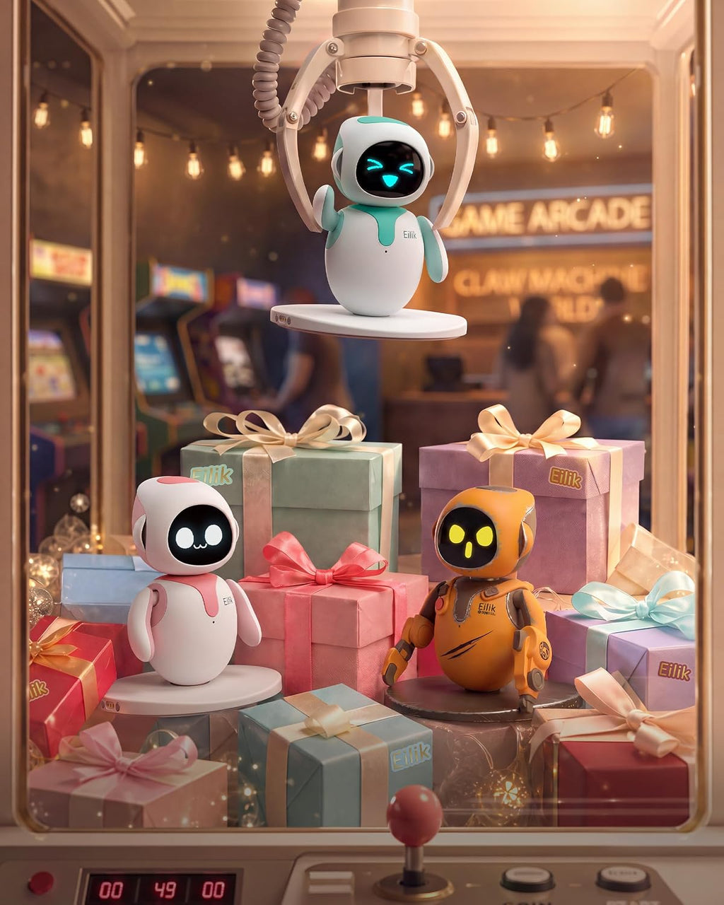 ENERGIZE LAB Eilik –Your Desktop Companion Full of Personality with Expressive Animations & Reactions. Touch-Responsive Play. Mini Games. Robot for Adults & Kids